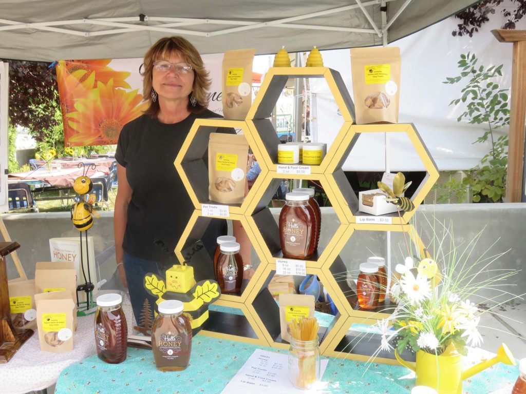 Honey vendor at booth